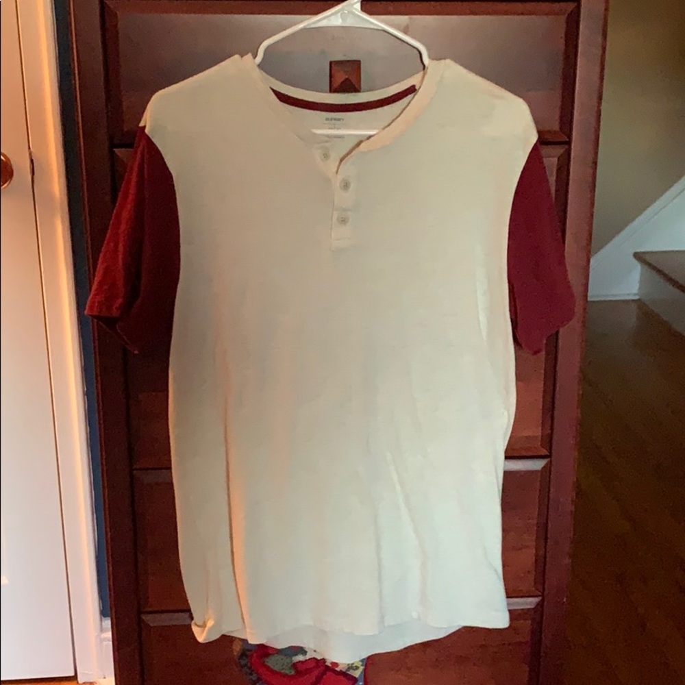 Men’s short sleeve Henley shirt .